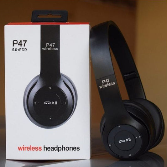 Beat Trendy Long Listening Battery Fast Charging Wireless Bluetooth 5.1 Headphon es – P47 Model | Random Color