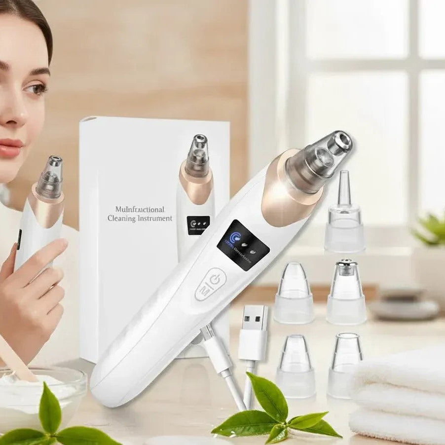 Electric Blackhead Remover | Vacuum Acne & Pore Cleaner | 5 Heads Suction Machine | Skin Care & Exfoliating Tool