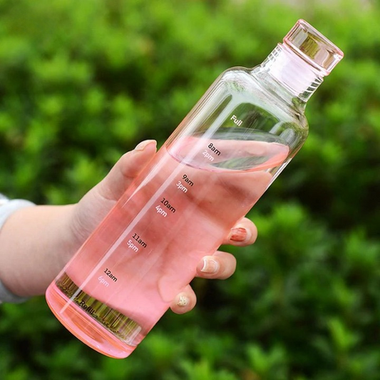 Best Minimalist Transparent Plastic Water Bottle 500ml Durable Lightweight Aesthetic  And Easy To Carry | Random Colors