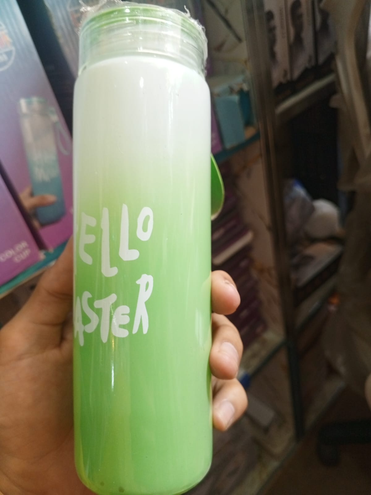 Best Minimalist Hello Master 480ml Frosted Glass Water Bottle - Transparent Leak-Proof Portable Drinkware with Carrying Strap (Random Color) Limited  Stock